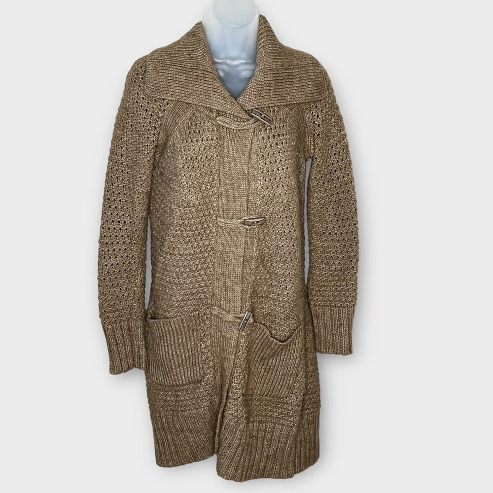 FWM Fenn Wright Manson Wool Alpaca Blend Knit Cardigan Long Sweater Jacket Small - Picture 2 of 6
